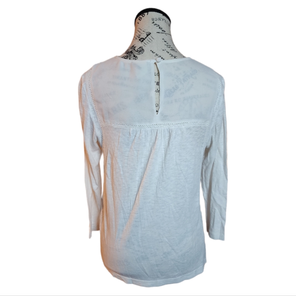 Akemi + Kin Boho Embroidered & Beaded Top Size Small - Picture 2 of 3